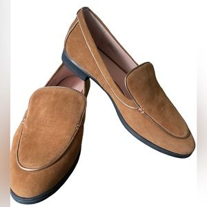 Taryn Rose Womens "BRYN 34TRO604" Brown Suede Loafer Size 7.5